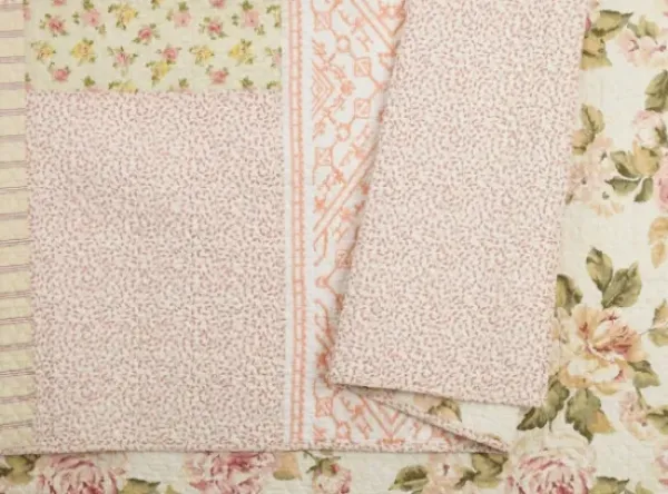Quilts-Kirkland's Home Yellow And Pink Patchwork Blooms Full/Queen Quilt Yellow/Pink