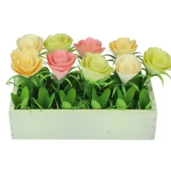 Arrangements & Greenery-Kirkland's Home Yellow And White Springtime Flower Arrangement Green/Yellow/Pink