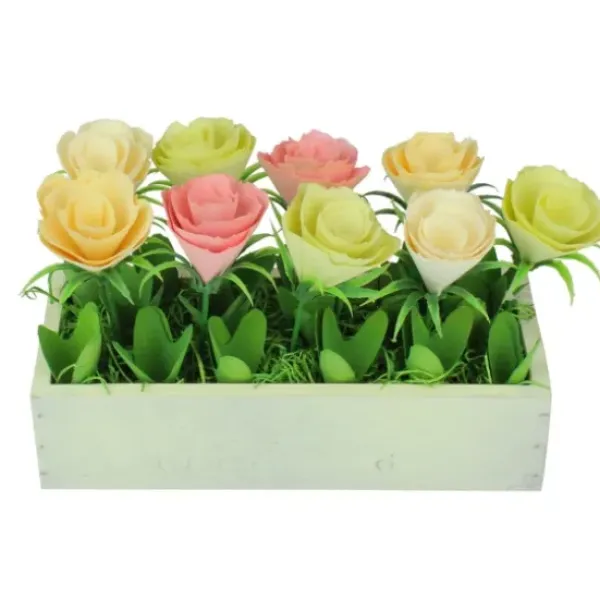 Arrangements & Greenery-Kirkland's Home Yellow And White Springtime Flower Arrangement Green/Yellow/Pink