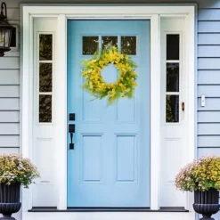 Wreaths-Kirkland's Home Yellow Daisy And Berry Wreath Yellow/Green
