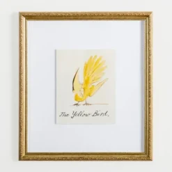 Framed Art-Kirkland's Home Yellow Free Bird Gold Framed Art Print Yellow/White