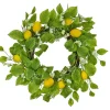 Wreaths-Kirkland's Home Yellow Lemon Blossom Wreath Green/Yellow