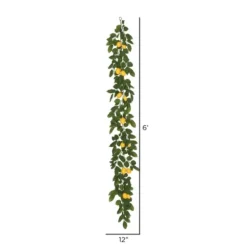 Arrangements & Greenery-Kirkland's Home Yellow Lemon Leaf Garland Green/Yellow