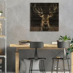 Wall Plaques-Kirkland's Home Young Buck Wood Art Print Brown