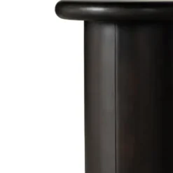 Accent & End Tables-Kirkland's Home Zach Charcoal Wood Pedestal End Table Black