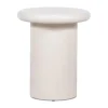 Accent & End Tables-Kirkland's Home Zach Wood Pedestal End Table Ivory