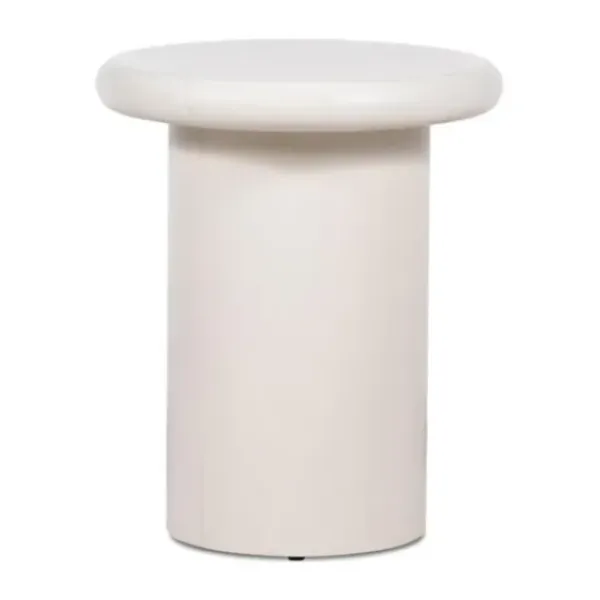 Accent & End Tables-Kirkland's Home Zach Wood Pedestal End Table Ivory