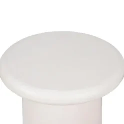 Accent & End Tables-Kirkland's Home Zach Wood Pedestal End Table Ivory