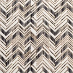 Benches & Ottomans-Kirkland's Home Zig Zag Upholstered Ottoman Gray/White/Black