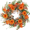 Wreaths-Kirkland's Home Zinnia And Berry Wreath Orange