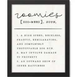 Wall Quotes & Signs-Kirkland's Home Zoomies Framed Canvas Art Print, 12X15 In. Black/Tan